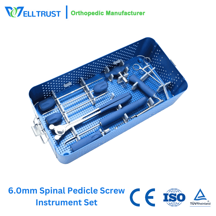 Spinal Pedicle Screw Instrument: Stabilization and Fusion.