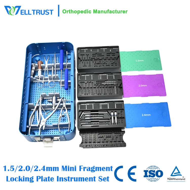1.5/2.0/2.4mm Mini Fragment Locking Plate Instrument Set
